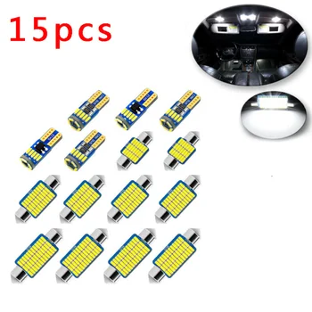 

15 Blubs LED Interior Dome Light Kit For Hyundai Santa Fe 2013-2017 DC12V-18V 6000K Cool White Car LED Bulbs