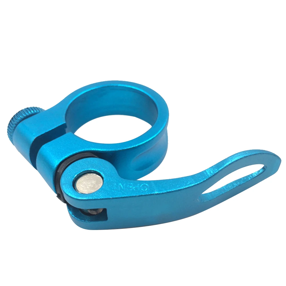 Blue 34.9mm Велосипед нескользящий ремонт легкое сиденье подседельный хомут быстрый выпуск легко установить запасная Замена Алюминиевый сплав многоразовые прочные - Цвет: Blue 34.9mm