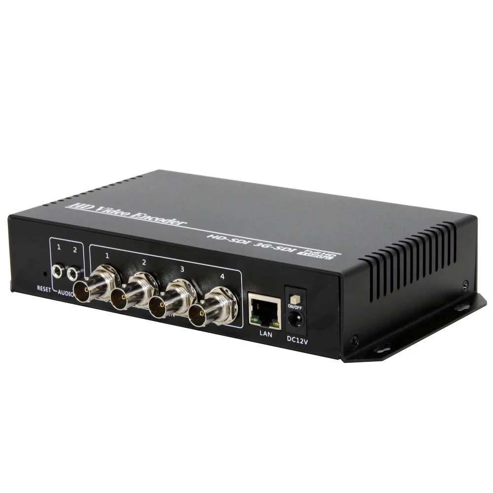 H.265/264 4CH SDI видео кодировщик для прямой потоковой поддержки RTSP/RTMP/HTTP/UDP/HLS
