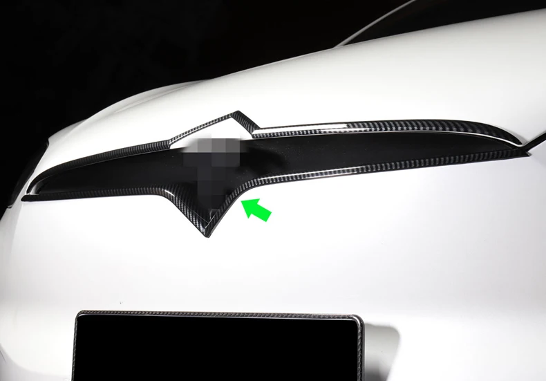 LUCKEASY ABS networ k модификация посылка для Tesla модель X- автомобиля Передняя сетка отделка полосы углеродного волокна