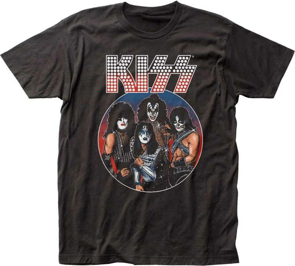Kiss Circle Band футболка S-M-L-Xl-2Xl фирменная новинка хит продаж унисекс Забавные топы |