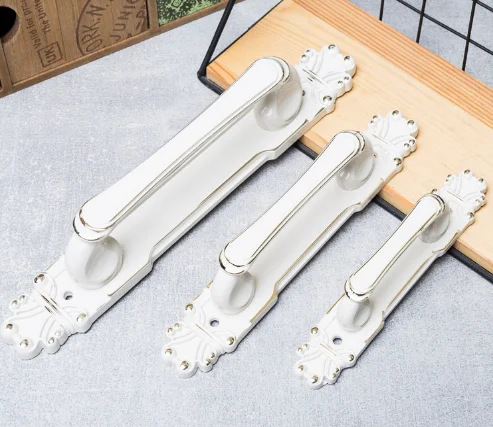 2PCS/lot European Ivory Invisible Door Handles and Knobs Room Wardrobe Pulls Furniture Hardware | Обустройство дома