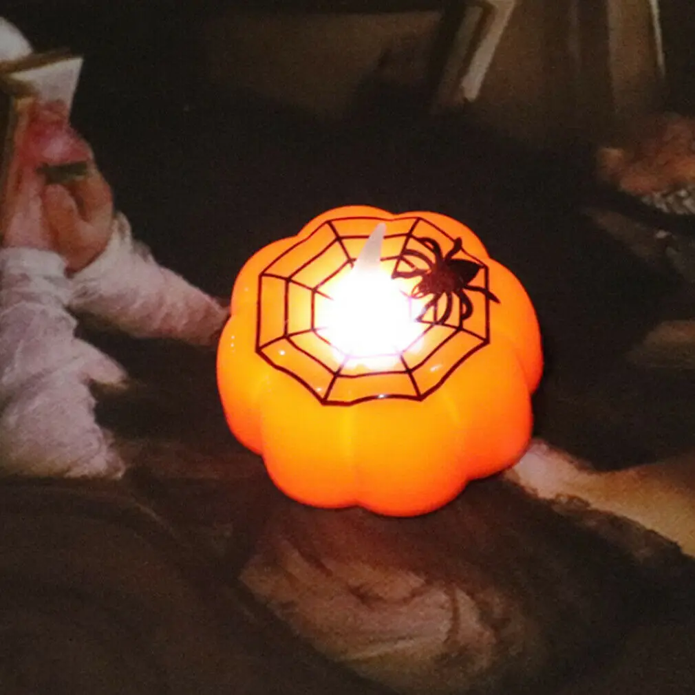 1PCS Spider HalloweenNew Fashion Pumpkins свечи огни батарея Вечеринки аксессуары украшения поставки - Цвет: 1PCS Spider