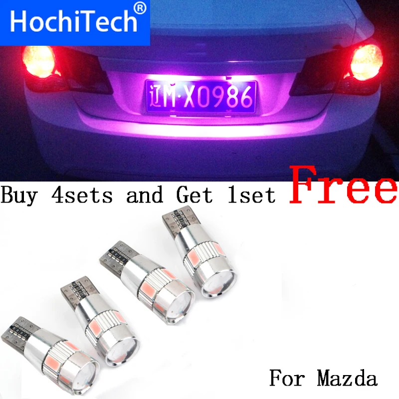 

1pc safe No error T10 light 194 W5W LED license plate lights LED Lamp For Mazda 3/5/6 CX-5 CX-7 Familia Premacy Mazda6 sports