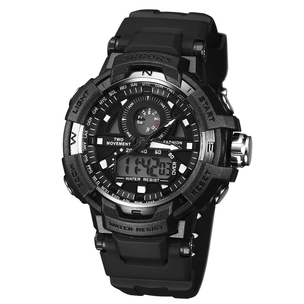 

Men Sports Watches Dual Display Analog Digital LED watch Electronic Quartz Wristwatches Waterproof male clock Watch montre homme