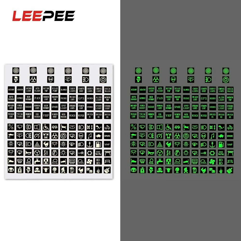 Leepee Pvc発光車のステッカーロッカースイッチラベルスイッチリレー装飾回路パネルデカール Car Stickers Aliexpress