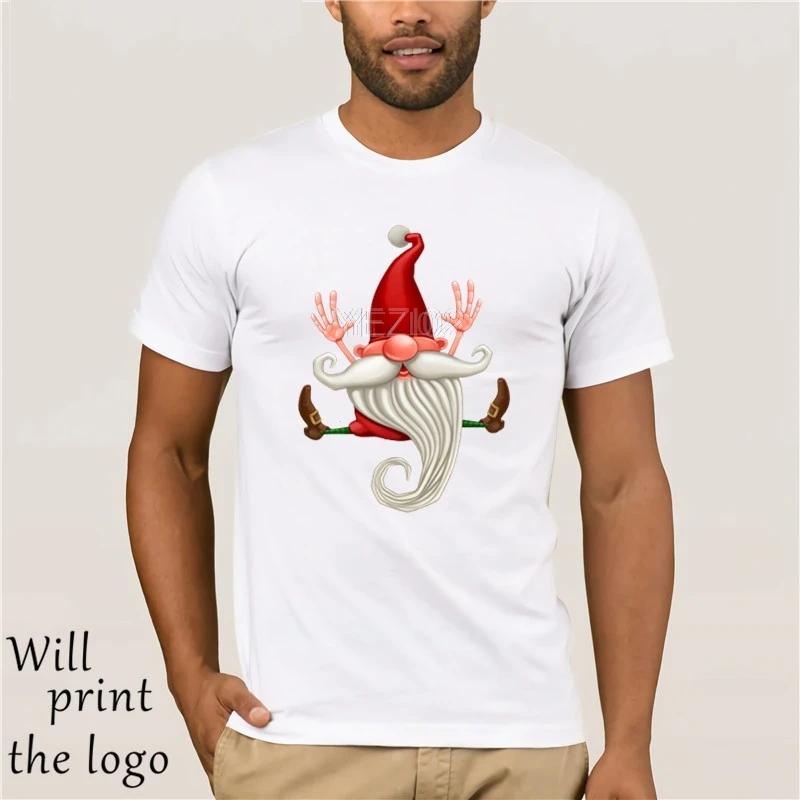 Degli Uomini di Design divertenti T-Shirt del Ragazzo Del Cotone Magliette e camicette Magliette Di Natale Babbo natale di