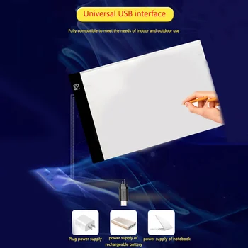 

Copy Table LED Cartoon Painting LED Light Pad A5 Drawing Board DIY Luminous Writing Tablet Lintong calligraphy Luminous panel