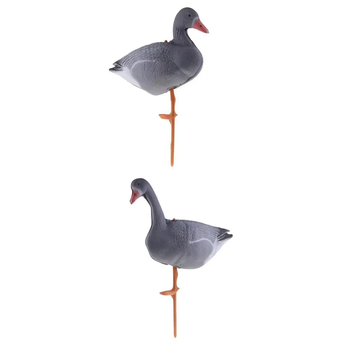 2pcs/pack 3D Lifelike Russian Goose Hunting Decoys 2 Types - Resting, Standing
