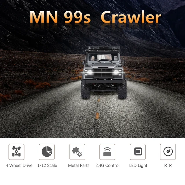 MN 99s 2.4G 1/12 4WD RC Crawler RC Car Rock Crawler Off-Road Vehicle Land Rover Vehicle RTR Models 3