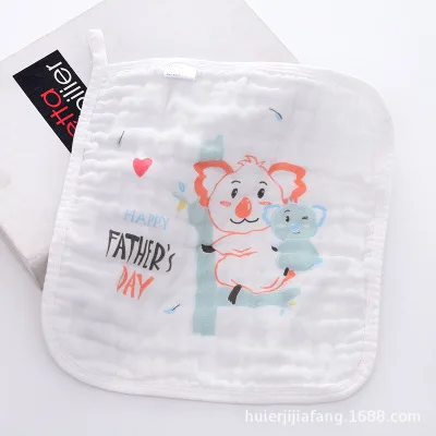 Полотенца для новорожденных шестислойные хлопок марлевые маленькие квадратные милые прекрасный носовой платок слюны и полотенце для мытья От 1 до 6 лет