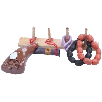 

Dollhouse Miniature 1:12 Toy Kitchen Food Meat Hanger Length 6.2cm