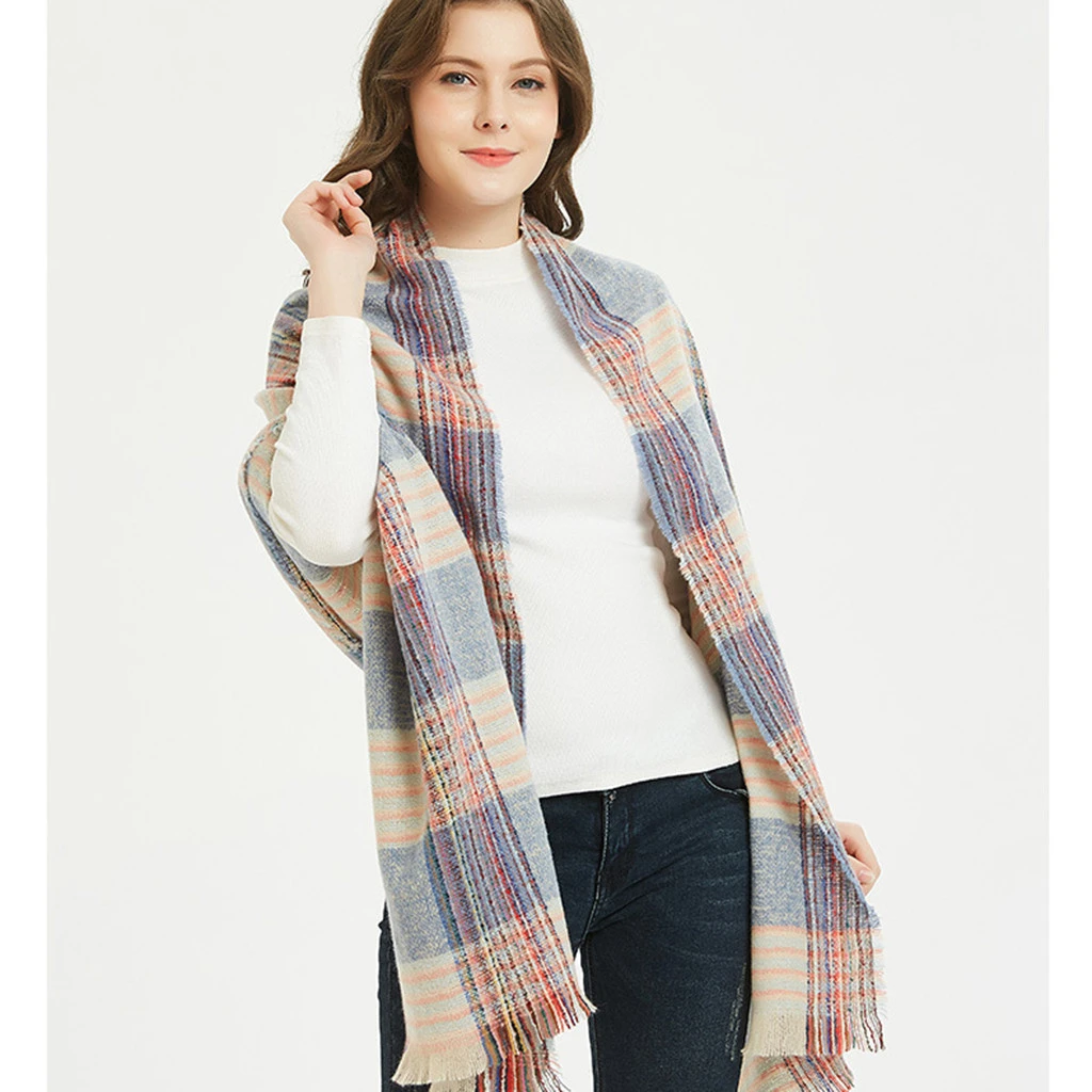 Hot 2019 New Spring Winter Scarf For Women Plaid Warm Cashmere Scarves Shawls Female Wraps Blanket Lady 919