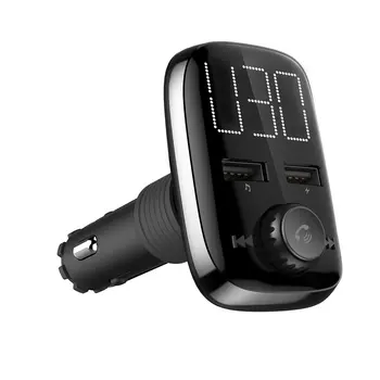 

BT74 Car FM Transmitter Handsfree Car Kit Radio FM Modulator Aux Input/Output Mp3 Music Player USB Charger