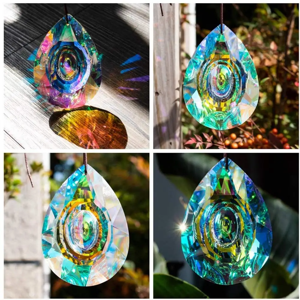 Sun Catcher Window Ornament Colorful Hanging Crystals Prism For Windows