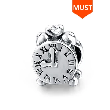 

Fit Authentic Europe charm beads silver 925 original Antique Clock Collect Pendant Beads Jewelry Gift for women free shipping