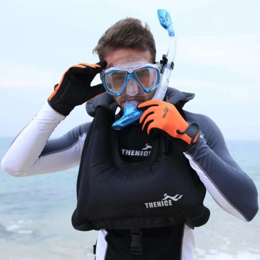 Professional Scuba Diving Swimming Snorkeling Fin Flippers with Mask & Dry Snorkel Full Combo Gear Set