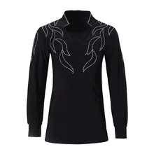 Fantasia, топы для латинских танцев, Мужская одежда для йоги, бальных танцев, танго, стандартные топы, Мужская Профессиональная Одежда для танцев