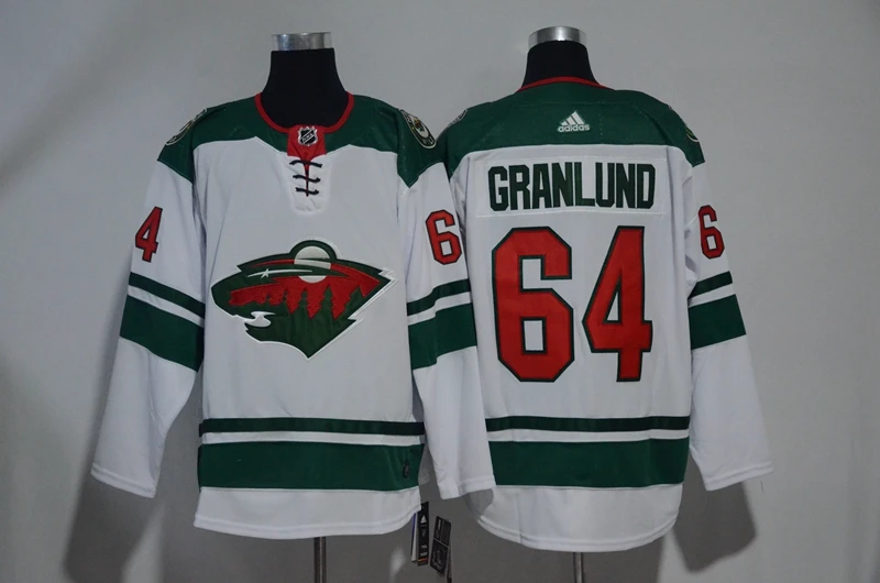 For Men Сшитые Миннесота Мужские взрослые#12 Eric Staal 20 Ryan Suter 40 Devan Dubnyk 64 Mikael Granlund Джерси - Цвет: For Men