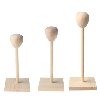 

1/3 1/4 1/6 Wooden Hair Wigs Hat Cap Holder Stand Display Rack Tool for Block Shop Doll