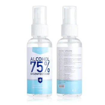 

75 degree Alcohol Spray Disposable Hand Sanitizer Spray Disinfectant Liquid Hand Sanitizer Portable For Home Or Travel 60Ml