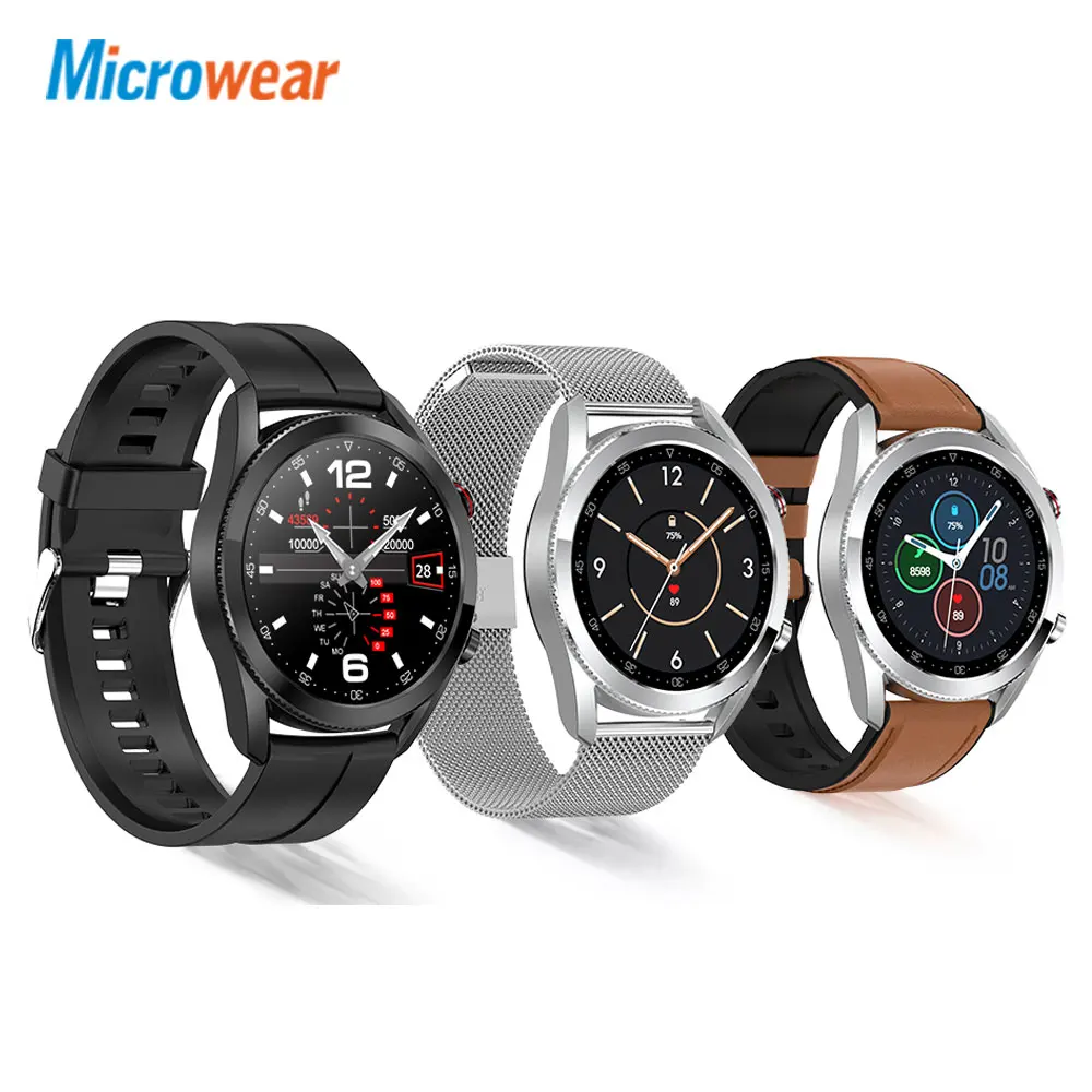 Смарт часы Microwear L19 с IP68 водонепроницаемые Bluetooth ЭКГ пульс 1 28 дюйма фитнес трекер VS