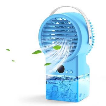 

Mini Desktop Air Conditioning Fan Cooling Fan Small Air Cooling Fan Portable LED Light Water Cooling Fan LBShipping