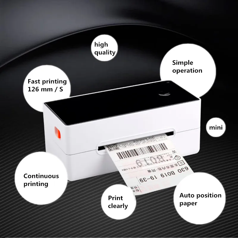 canon printer mini Express Delivery Waybill Product Price Barcode QR Code Sticker Shipping Label 40-120mm Width Thermal Printer With Bracket mini printer peripage