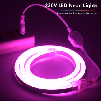 Led Neon Flexibele 360 Graden Licht Strip Ac 220V 120Leds/M Outdoor Waterdichte Strips Verlichting Smd 2835 decoratieve Verlichting 8M-1M Led Neon Flexibele 360 Graden Licht Strip Ac 220V 120Leds/M Outdoor Waterdichte Strips Verlichting Smd 2835 decoratieve Verlichting 8M-1M