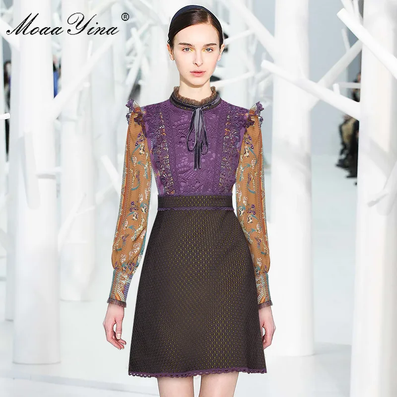 MoaaYina Fashion Designer dress Spring Women's