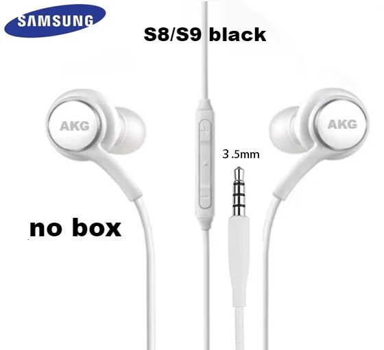 S8 white no box Samsung AKG Наушники EO-IG955 3,5 мм наушники-вкладыши с микрофоном Проводная гарнитура для samsung Galaxy s10 S9 S8 S7 S6 S5 S4 HUAWE смартфон - Цвет: S8 white no box