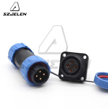 

SP21 4 Pin Connector Aviation Square Panel Mount Waterproof Connectors Male and Female Plug & Socket IP68