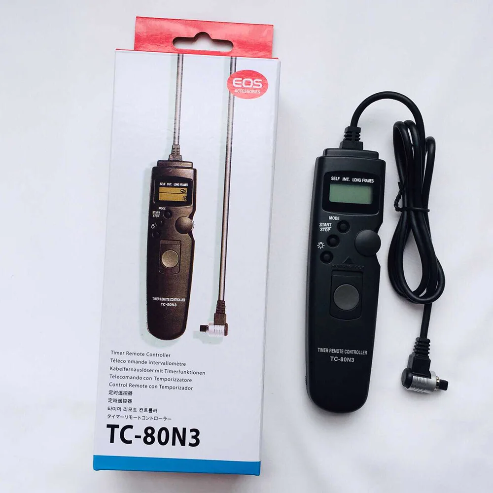 

Brand New TC-80N3 TC80N3 Multi-Function Shutter Release Timer Remote For Canon EOS 5D Mark III 7D 6D 1D 1Ds 10D 20D 30D 40D 50D
