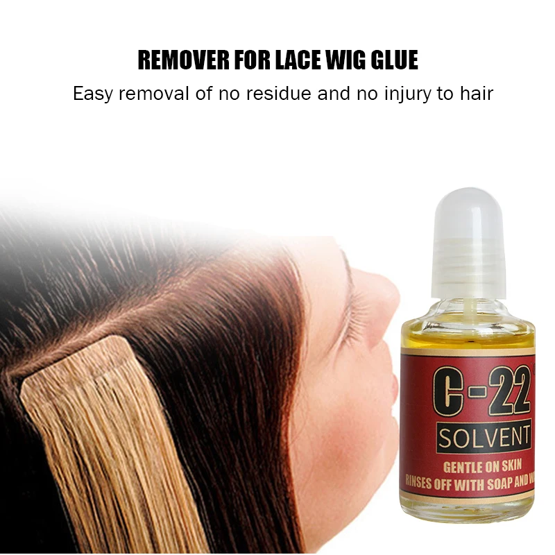 

10ml C-22 Hair Solvent Tape Adhesives Remover For Lace Wigs&Toupees For Strong Double Sided Tape And Soft Bonds Wig