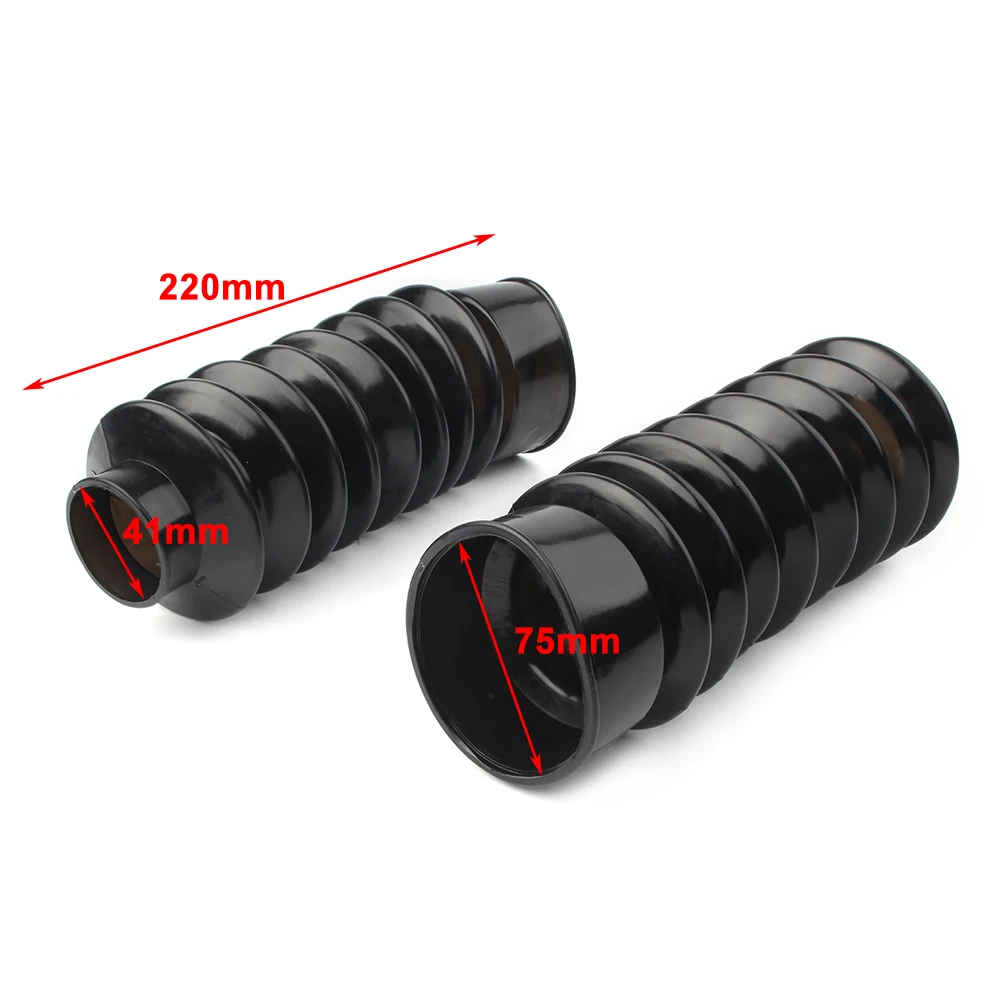 2 Pz 41Mm Universale Moto Forcella Anteriore Stivali Gators Copre Gomma Per Harley Davidson Softail Fxst Dyna Fxdwg Fxwg
