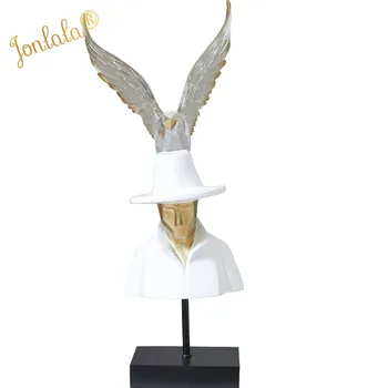 

Modern Art Modern Art Creative Home Decor Gentle Man Wing Angel Abstract Sculpture Decoration Figurine Decor Resin Statue