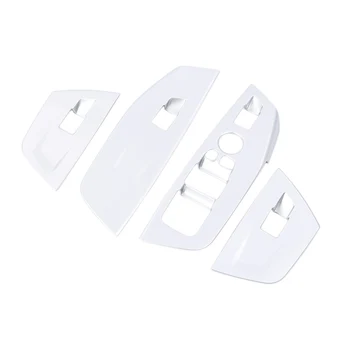

Fit For BMW X3 2018 2019 Chrome Interior Side Door Armrest Window Panel Holder Lift Switch Protector Trim Cover