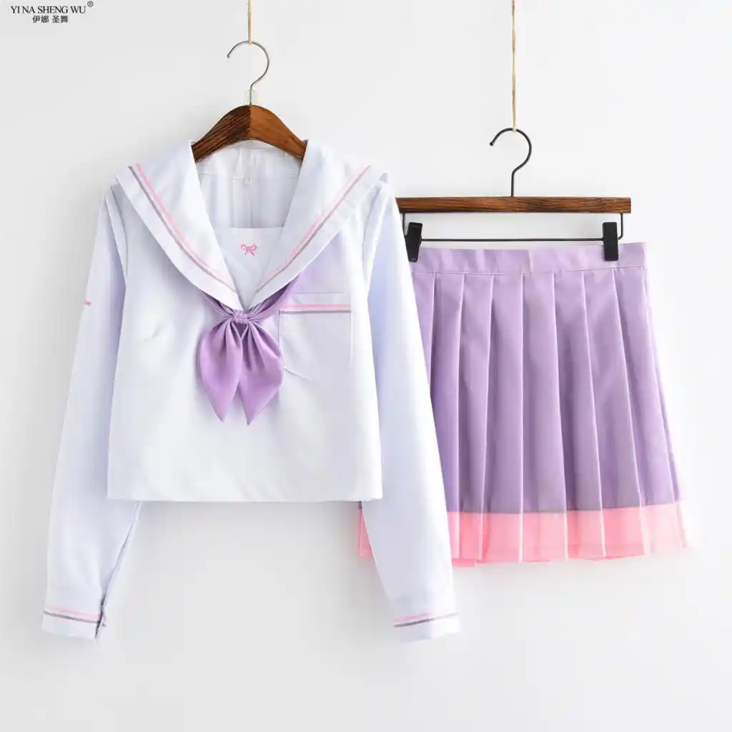 王女の夢学校jk制服クラスカレッジスタイルスーツ日本セーラースーツ学生kwaii 2個プリーツスカートかわいいjkセット新 School Uniforms Aliexpress