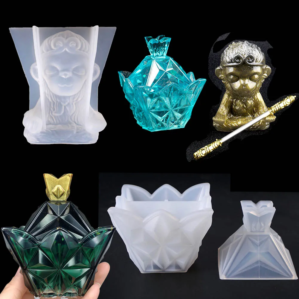 Monkey King Mold Aromatherapy Car Decoration Silicone DIY Crystal Epoxy Resin Jewelry Making Tools | Украшения и аксессуары