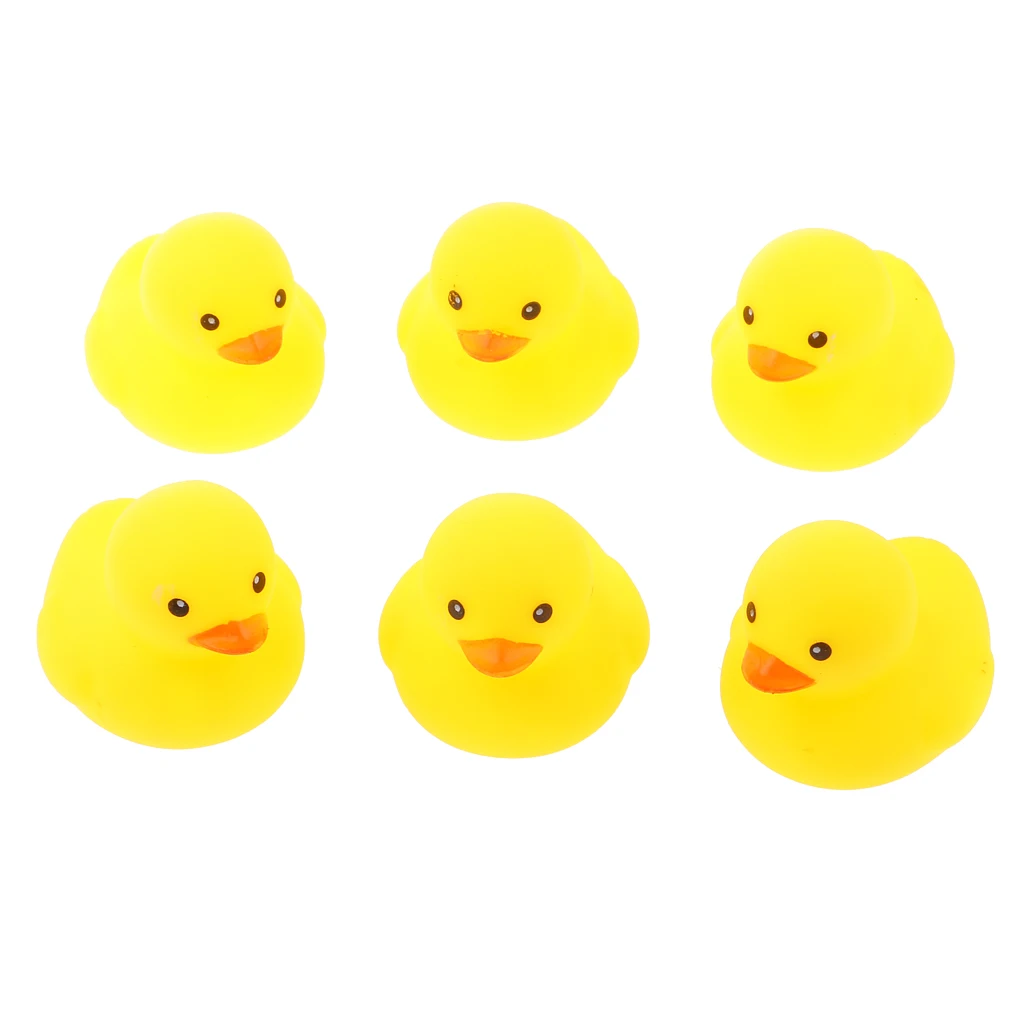 Скрипучий Ванна время игрушка вода играть детские резиновые желтая утка утят Набор из 7