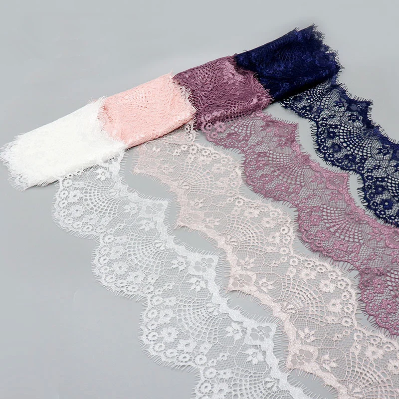

Lucia crafts 3Yards 9.5cm 9 colors option Flower Embroidered Lace Fabric Trim Ribbons DIY Sewing Handmade Materials R0503