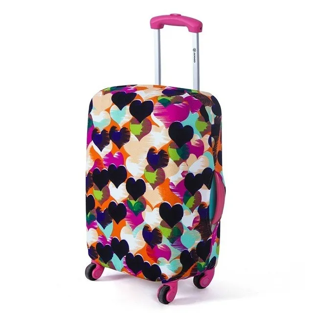 PLEEGA, плотный эластичный геометрический защитный чехол для багажа, модный мужской женский чехол для костюма, чехол для багажа на колесиках, сумка для путешествий - Цвет: Love