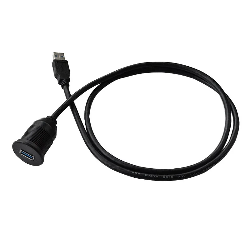 USB 3,0 мужчина к USB 3,0 Женский AUX заподлицо автомобильное крепление Удлинительный кабель для автомобиля Грузовик Лодка мотоцикл панель приборной панели-(3 фута