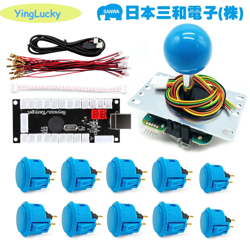 Sanwa Kit Original, Jlf-tp-8yt Sanwa Joystick, 10pcs Obsf