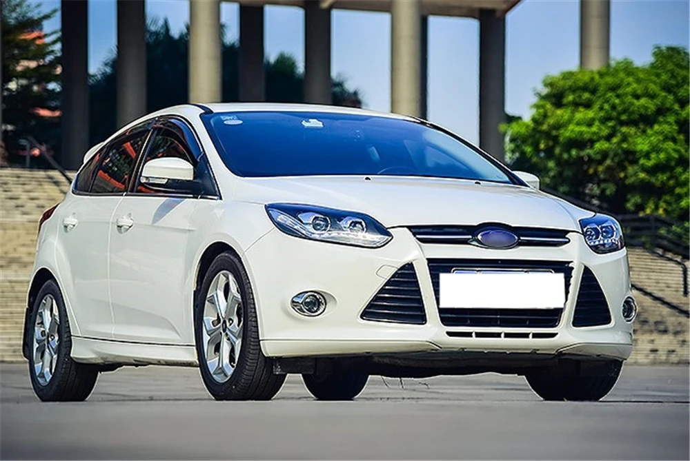 1 пара светодиодный головной лампы для Ford Focus 3 фары 2012 2013 Европа светодиодный направляющий свет drl H7 hid Биксеноновые двойные линзы ближнего света