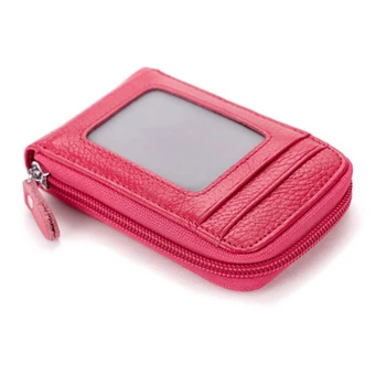 

Credit/Bank Card Holder Wallet Case Leather Card ID Holders Business Card holder Zipper Women/men Cardholder