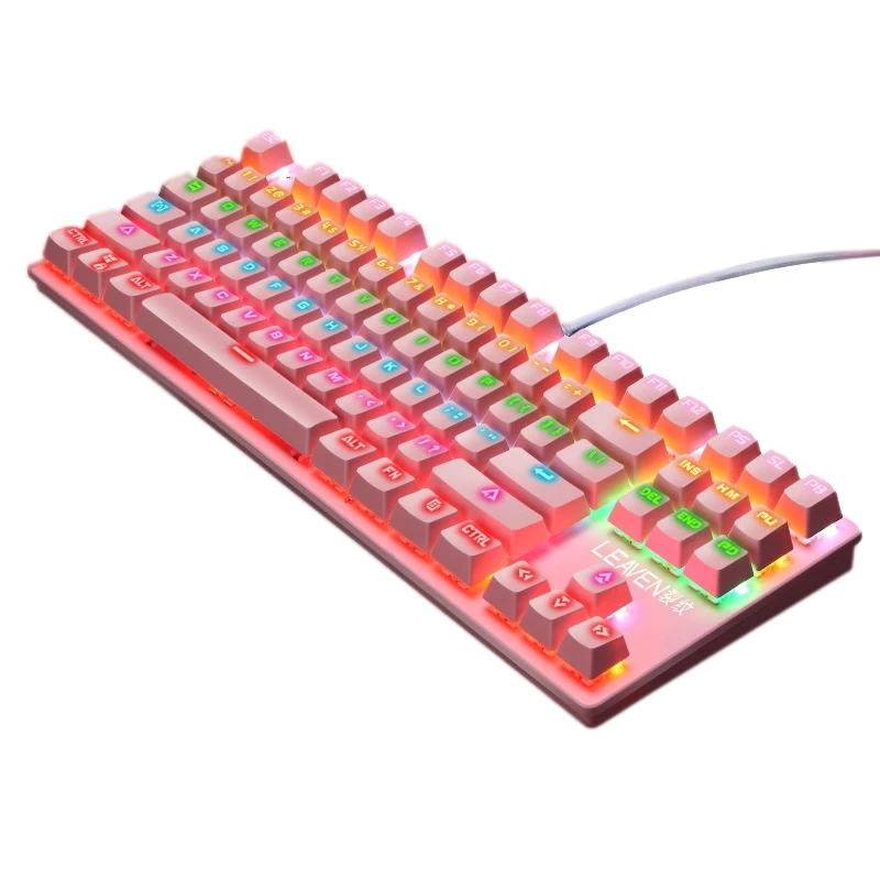 Механическая клавиатура LIEWEN K550 87 клавиш зеленая ось игровая конкурентоспособная