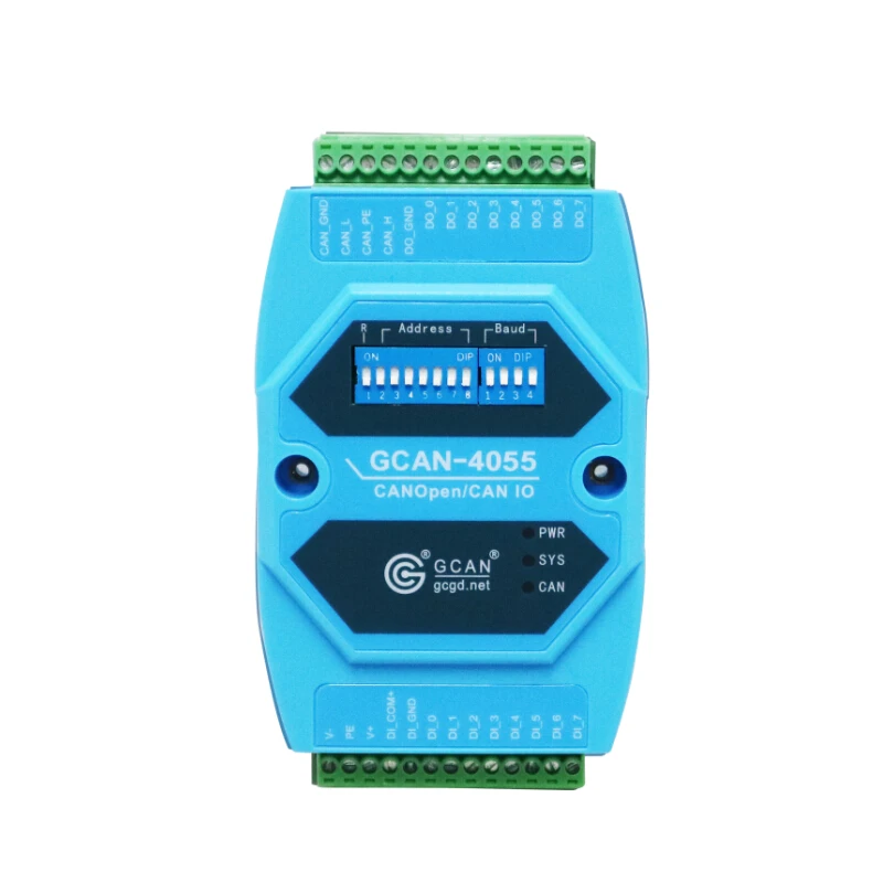 CANopen I / O 8-канальный сухой и влажный контактный вход выход ICAN4055 Удаленный модуль