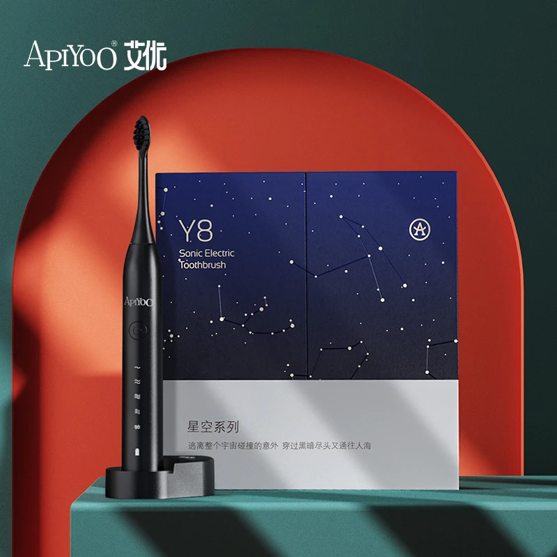 Apiyoo Y8 Starry Sky Series Rechargeable Electric Toothbrush Automatic Sonic Brush 5 Mode Adult Timer IPX7 Waterproof Ultrasonic Apiyoo Y8 Starry Sky Series Rechargeable Electric Toothbrush Automatic Sonic Brush 5 Mode Adult Timer IPX7 Waterproof Ultrasonic