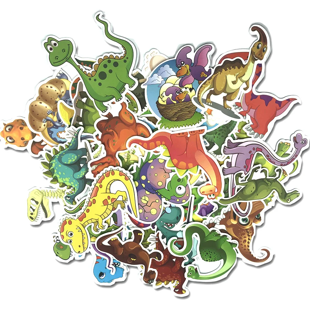 

Dinosaur Sticker Set Kids Suitcase Sticker PVC Waterproof Travelling Stickers 50pcs/set